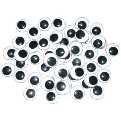 Wackelaugen 18 mm - Schwarz/Weiß