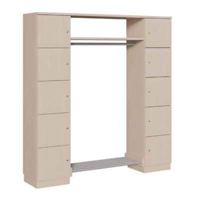 Schließfachschrank mit Garderobe