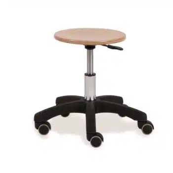 Sanus Hocker mit Holzrundsitz
