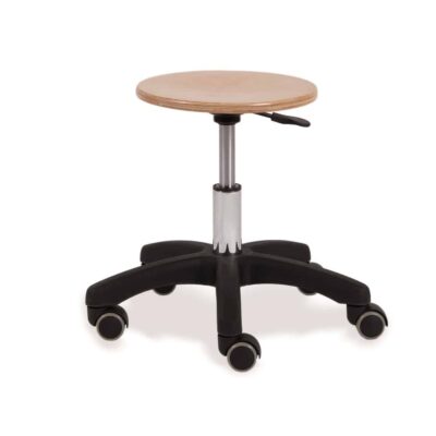 Sanus Hocker mit Holzrundsitz