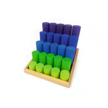 Säulentreppe grün/blau - Bauspiel