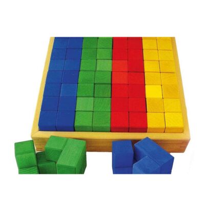 Junior-Winkelwürfel im Holzrahmen - 32 teilig - Bauspiel