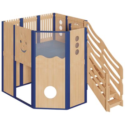 Große Spielburg mit Treppe - freistehend