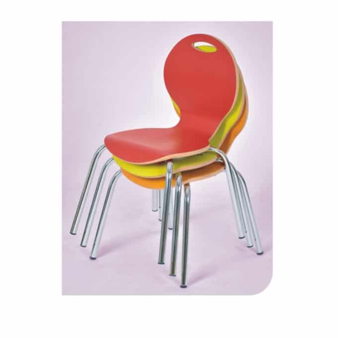 Stapelstuhl IRON mit Sitzschale farbig 1