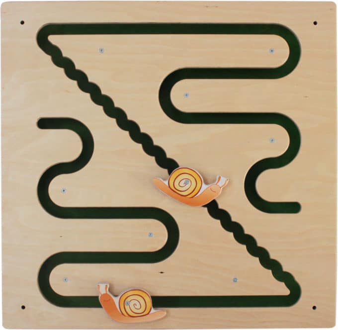 Schiebe-Wandspiel Schneckenrennen von Holz Klang & Spiel 1