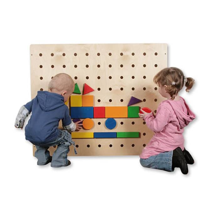 Großes Wand-Steckspiel incl. 18 Baustein-Stecker von SINA Spielzeug 1