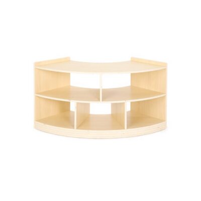 Viertelkreis Raumteiler-Regal, 1 fester Boden, 5 Fächer