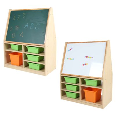 Regalkombination mit Kreidetafel und Magnetboard - WISDOM