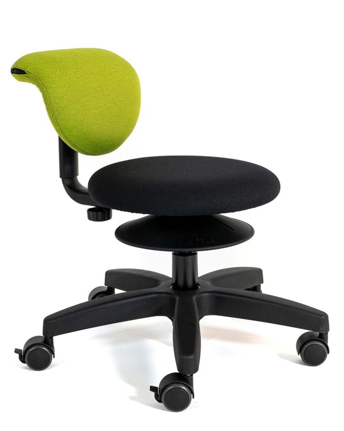 Erzieherhocker Chairgo Smoover K - Rollhocker mit Lehne 1