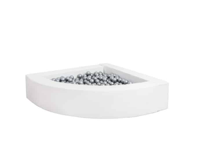 Eck-Bällebad Weiß für sensorische Räume 1