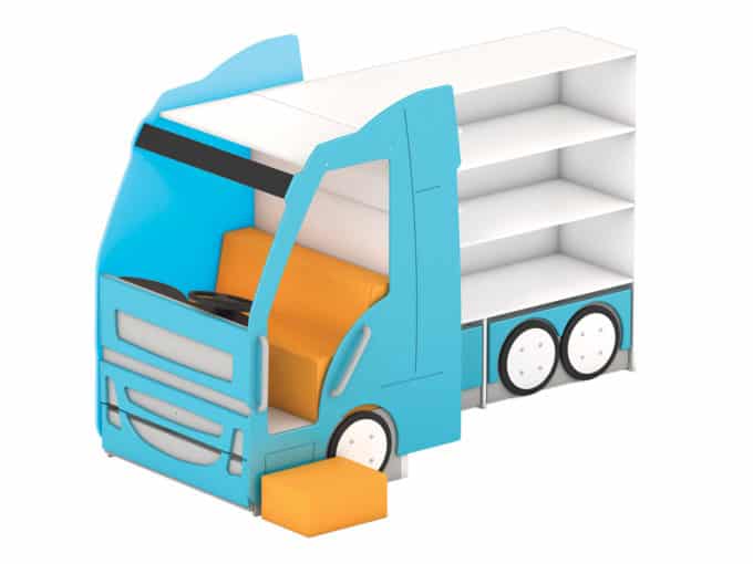 Schrank-Set Truck weiß-blau 1