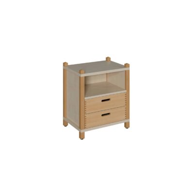 Stollenschrank mit 2 Massivholzschüben 56 x 60 cm