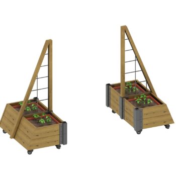 Mobiles Beet mit Dreiecksrankgitter (2er Set) - WISDOM
