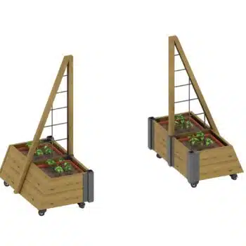 Mobiles Beet mit Dreiecksrankgitter (2er Set) - WISDOM