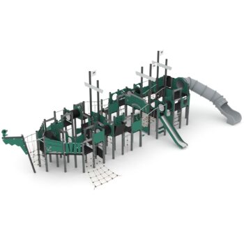 Großes Spielschiff mit Rutschen, Röhrenrutsche, Kletterelementen - RECYCLED RC1418 von Vinci Play