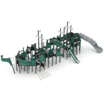 Großes Spielschiff mit Rutschen, Röhrenrutsche, Kletterelementen - RECYCLED RC1418 von Vinci Play