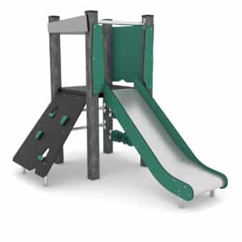Spielturm mit Kletterelementen und Rutsche RECYCLED RC1403 von Vinci Play