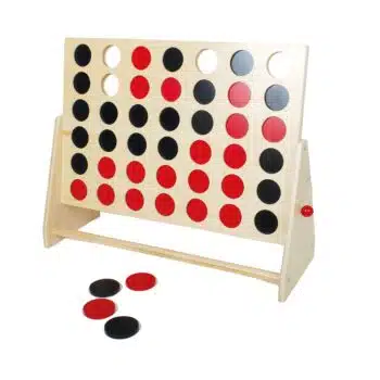 Großes Holz-Dominospiel - 4 in einer Reihe