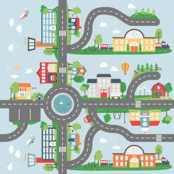 Vinyl-Teppich - Stadt und Verkehr