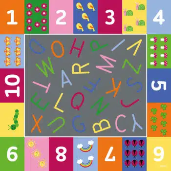 Vinyl-Teppich - Alphabet und Zahlen