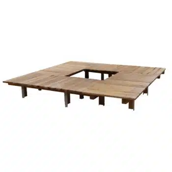 Liegedeck 3 x 3m aus Kiefernholz