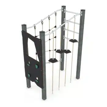 Klettergerät mit Kletterwand und Balancierelementen - RECYCLED RC1417 von Vinci Play