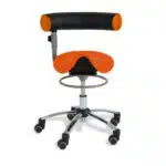 Kunstleder: Orange / Schwarz (Sattelsitz mit Lehne)