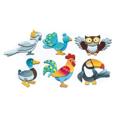 Magnetpuzzle Vögel 6er Set