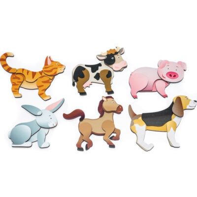 Magnetpuzzle Bauernhoftiere 6er Set