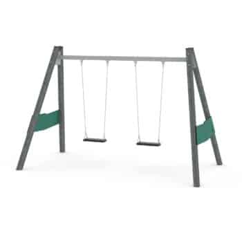 Schaukelgestell mit zwei Schaukelsitzen - RECYCLED RC1422 von Vinci Play