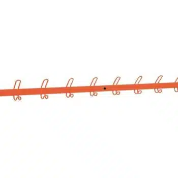 Wandleiste mit 10 Metall-Doppelkleiderhaken