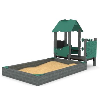 U3 Spielplattform mit rechteckigen Sandkasten - RECYCLED RC1455 von Vinci Play
