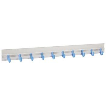 Wandleiste mit 10 flexiblen Einfach-Kleiderhaken