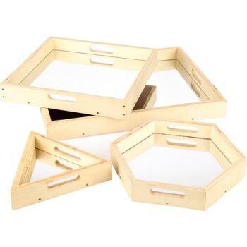 Spiegel-Tabletts, 4er-Set