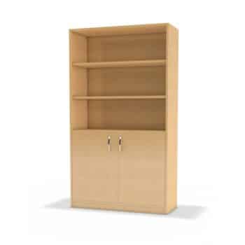 Hochschrank mit Doppeltür, Regal offen und 4 Einlegeböden