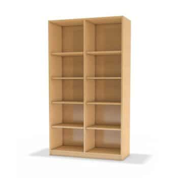 Hochschrank offen, Mittelwand, je 4 Einlegeböden