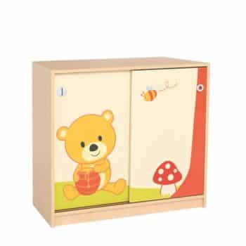 Fantasiewelt Schrank mit Bärchen beim Honig naschen