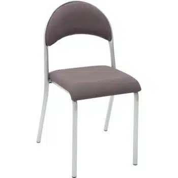 Stuhl P, Textil gepolstert, Sitzhöhe 46 cm - alufarben