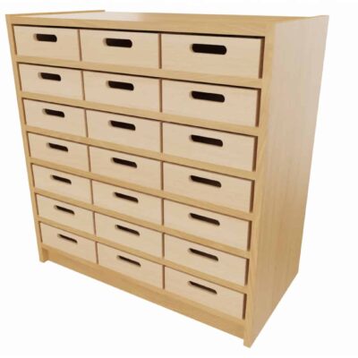 Korpus-Classic Unterschrank mit 21 Eigentumskästen, 6 feste Böden - Breite: 78 cm