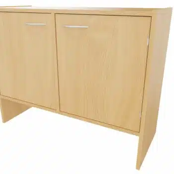 Sockelnischenschrank mit Doppeltür, Mittelwand, je 1 Einlegeboden