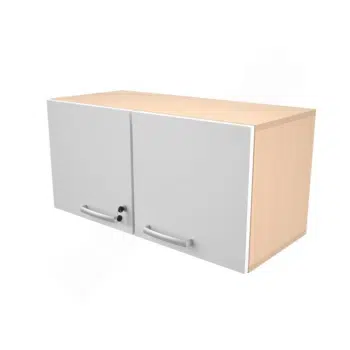 Grande Hängeschrank S, abschließbar, Breite: 82 cm, Tiefe: 38 cm - Ahorn, Türen weiß