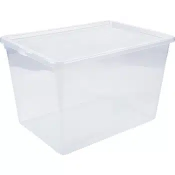 Plastikbehälter mit Deckel, Höhe: 21 cm