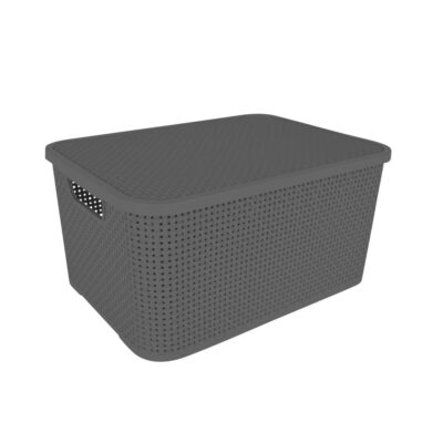 Behälter mit Deckel, in Rattan-Optik, 19 l
