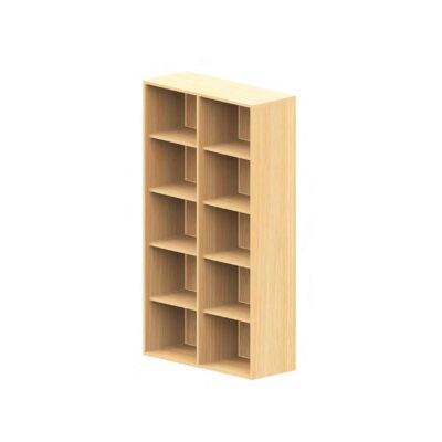 Hochschrank NEONOVA offen, Mittelwand, je 4 Einlegeböden