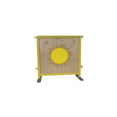 Raumteiler Mini Holzwand ‘Sonne’ - Plexiglas gelb