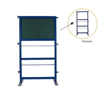 Raumteiler Maxi oben Magnet-/Kreidetafel, unten Buchablage