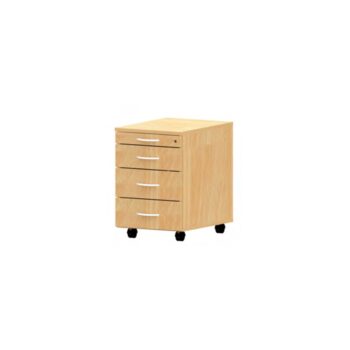 Rollcontainer - 1 Utensilienfach, 3 Schubkästen, Zentralverriegelung