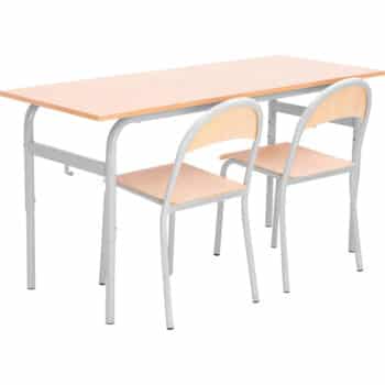 Doppeltisch Daniel mit Stühlen, Tischhöhe: 76 cm (Set Nr. 31 - Gr. 6)