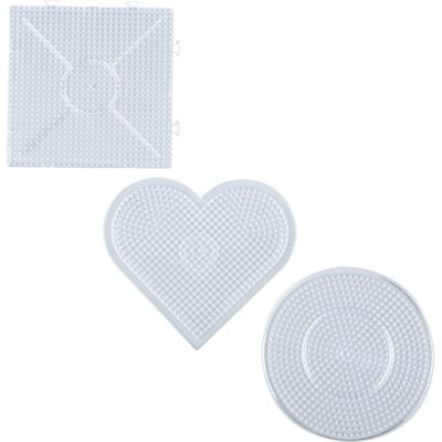 Steckplattenset für Bügelperlen NABBI® MINI, 3 große Platten