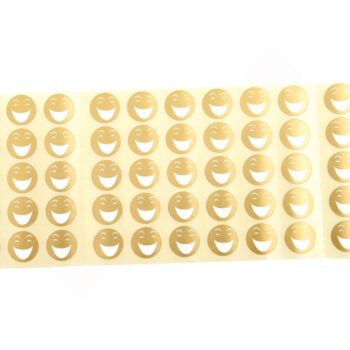 Aufkleber Smiley, gold